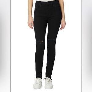 HUDSON - black skinny jeans with rips. Only work a couple of times.